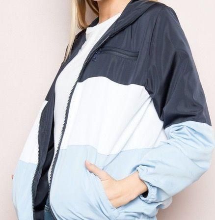 Brandy Melville Bombers | Brandy Melville Blue / White Krissy Jacket | Color: White | Size: S