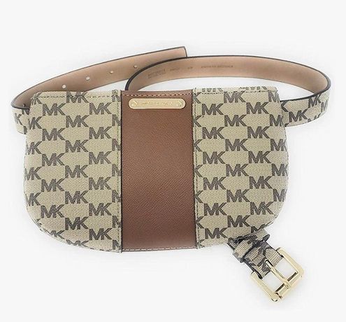 Michael Kors Signature Logo Waist Belt Bag Fanny Pack Small/Medium Tan -  $48 (36% Off Retail) New With Tags - From Tanya
