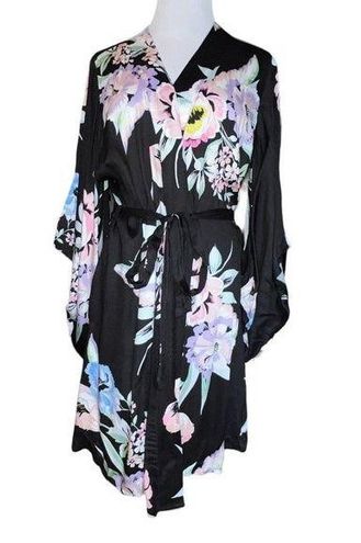 Yumi Kim Kyoto Kimono Sleeve Floral Robe In Posie Black Women