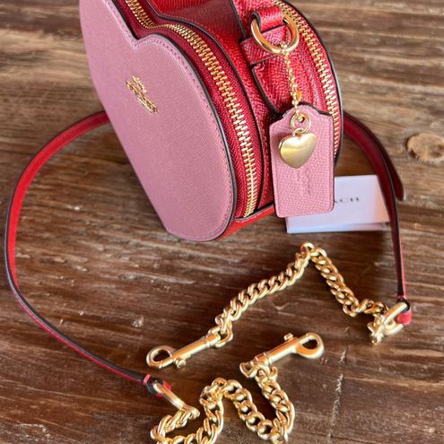 COACH HEART CROSSBODY IN COLORBLOCK, PINK- BRAND NEW !!BEST SELLER!!