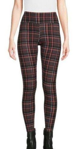 No Boundaries Junior High rise Plaid Ankle Sueded Leggings SIZE