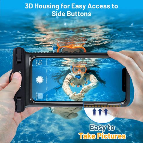 3D Waterproof Phone Case IPX8 Shockproof Phone Pouch Dry Bag Cover Black -  $20 New With Tags - From Julie