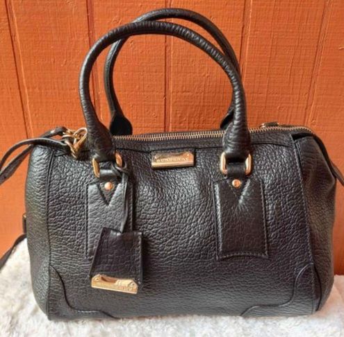 Burberry Black Grain Leather Small Orchard Satchel Bag