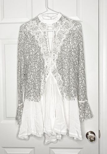 Free People White Lace Tell Tale Heart Dress Size Small - $63