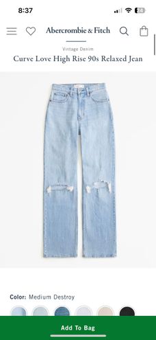 Abercrombie & Fitch Curve Love High Rise 90s Relaxed Jean