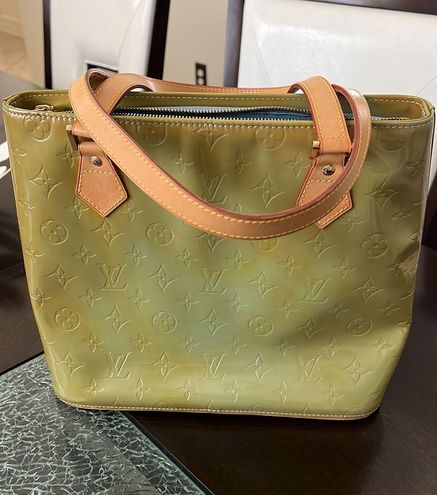 Louis Vuitton, Bags, Louis Vuitton Green Vernis Houston Brown Light Brown  Light Green