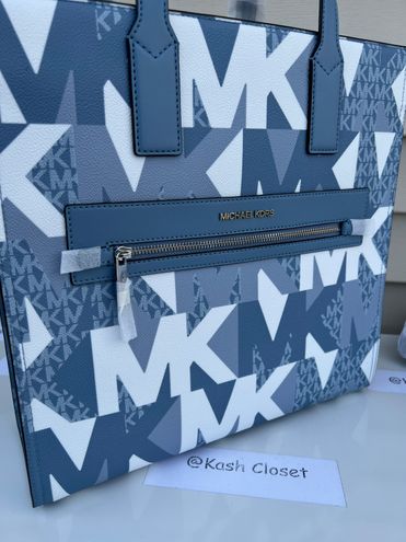 Michael Kors Kenly Large Tote Satchel (Chambray Multi) 35H1SY9T3T