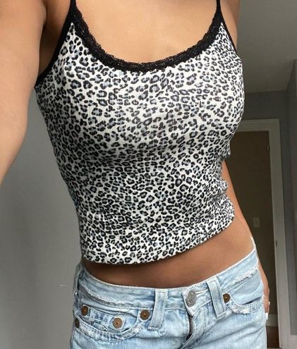 Brandy Melville leopard lace tank Black Size XS - $20 - From Kimberly