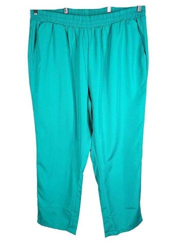 Woman Within Plus Size 24W Pants Green Elastic Waist Pockets 31 Inseam 1606  - $21 - From Bailey