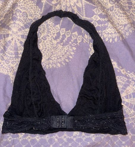 Urban Outfitters Black Lace Halter Bralette.