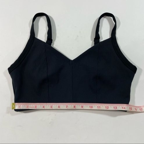 Aerie Offline Ribbed Sports Bra Medium Support Black XL - $26