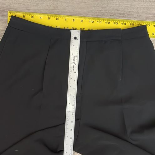 Kate Hill Black Silky Lined Inside Pleated Women's Dress Pants