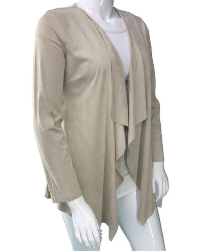 Soft Surroundings Suede Open Waterfall Cardigan Size Small