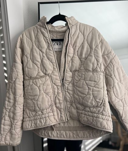 Zara - Lightweight Quilted Jacket - Beige - Unisex