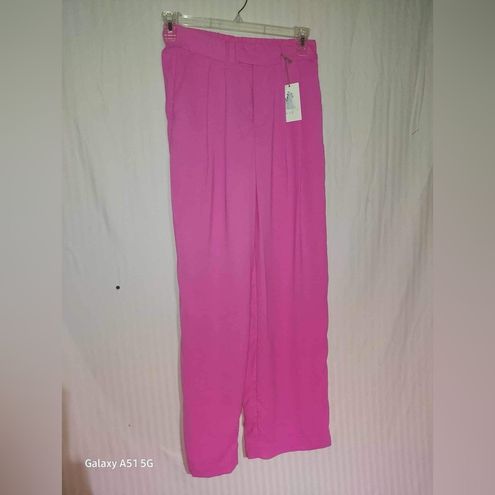 A New Day Women's High-Rise Wide Leg Fluid Pants - Pink Size 4 - $20 New  With Tags - From Zaylahs