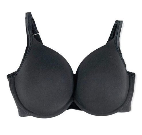 Cacique 40DDD Bra Black Cotton Boost Plunge Padded Push Up Lane Bryant Knit  91 Size undefined - $23 - From Bailey