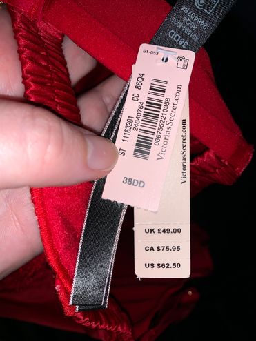 Victoria's Secret Dream Angels Unlined Balconette Bra Red - $45 (28% Off  Retail) New With Tags - From Julie