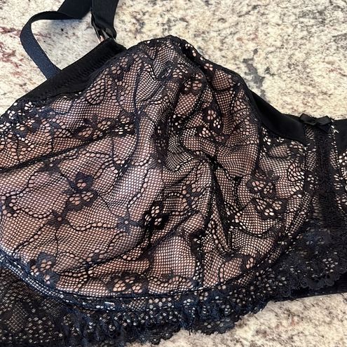 Paramour women's nursing bra black lace size 40 DDD NWT - $18