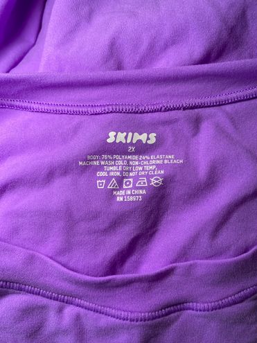 SKIMS Fits Everybody T-Shirt Bodysuit Purple Size 2X - $70 (29% Off Retail)  - From Karli