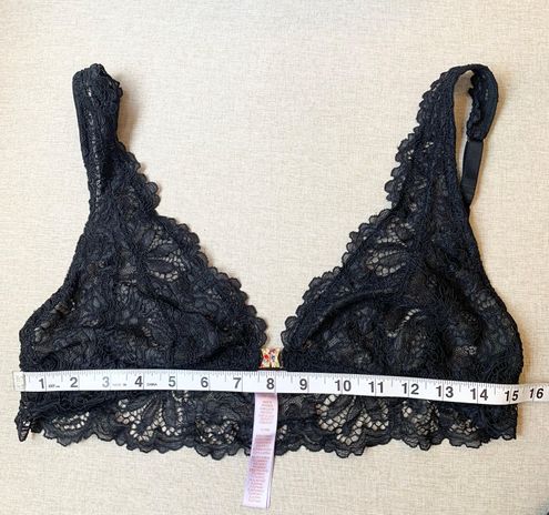 Savagexfenty Savage Fenty Romantic Corded Sheer Lace Front-Closure Bralette  in Black Caviar Size XL - $16 - From Alex