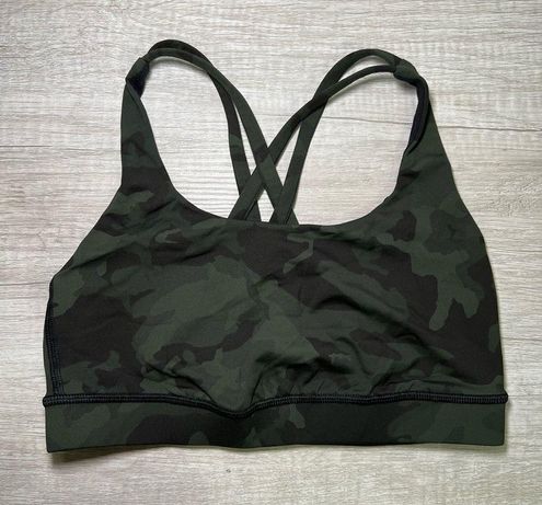 Lululemon Energy Bra Incognito Camo Multi Gator Green Size 4 - $31 - From  Elizabeth