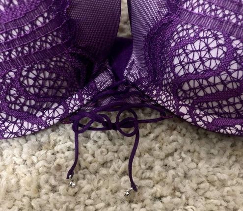 Victoria's Secret purple lace Very Sexy push-up bra size 32D - $23 - From  Haley