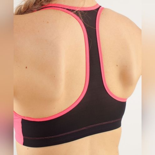 Lululemon Black Black Pink Lift & Separate Front Clasp Bra Fits Like