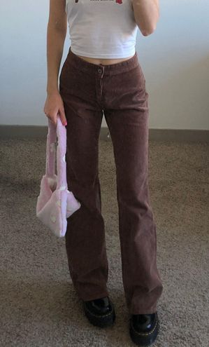 Brandy Melville Brown Corduroy Flare Pants Size 24 - $22 - From J