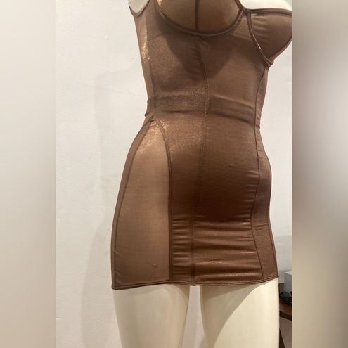 NWT SKIMS Glissenette Corset‎ Dress Bodysuit Cocoa