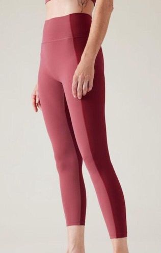 Athleta M Transcend Color Block 7/8 Tight Leggings Women's Medium Berry  Rose - $49 New With Tags - From Rob