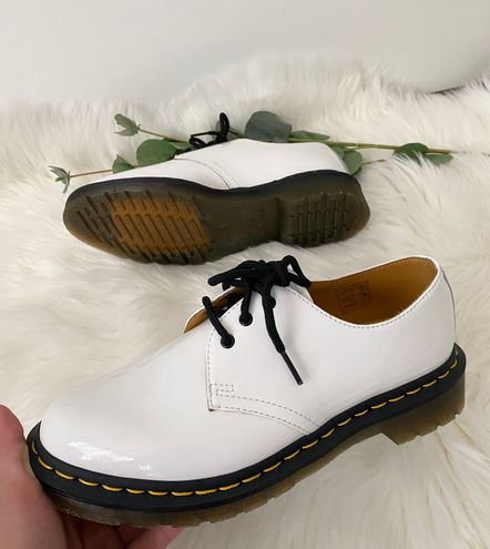 Dr. Martens 1461 Patent White Leather Lamper Oxfords Shoes 26754