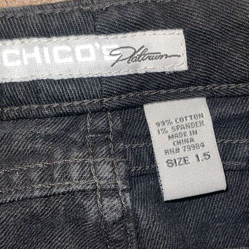 Chicos Womens Denim Jeans Size 1.5 RN 79984