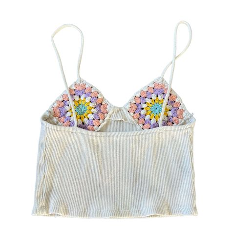 ZARA CROCHET BRALETTE CROP TOP BLOGGERS FAV | SIZE M