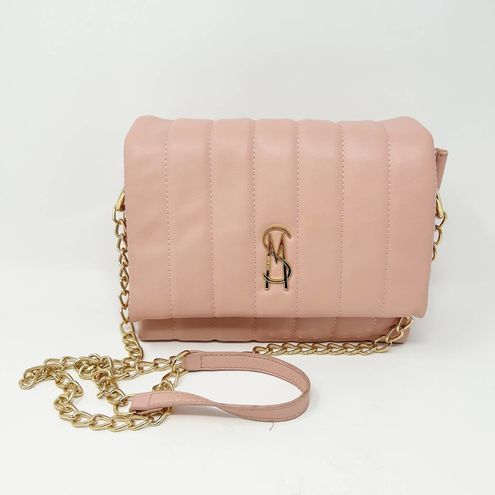 Steve Madden blush pink crossbody bag purse gold chain