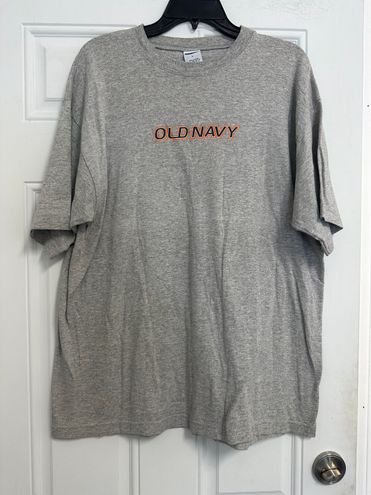 Old Navy Mens Size 2X Gray Vintage T Shirt Short Sleeve