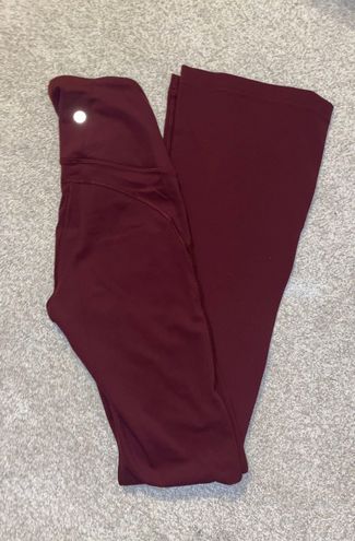 Lululemon Red Merlot Groove Super-High-Rise Flared Pant Nulu Size 0 - $60  (49% Off Retail) - From Lauren