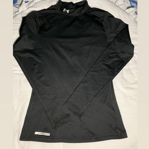 Under Armour Womens Black ColdGear Mockneck Long Sleeve Thermal Top Medium  - $47 - From Yamilex