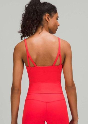 Lululemon Strappy Nulu Shelf Tank Top Love Red Women's 12 - $39 - From Emma