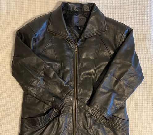 Vintage Black Genuine Leather Jacket Size XXL - $25 (66% Off