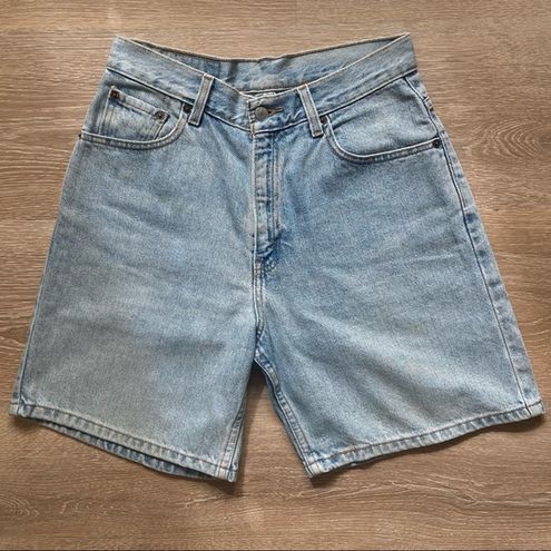 Vintage light blue denim shorts for men