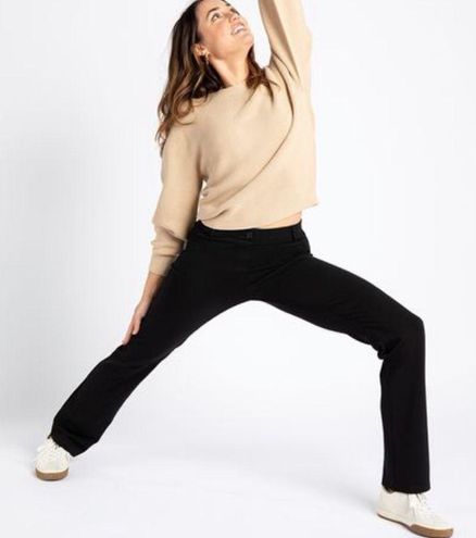 Betabrand Straight Leg Classic Dress Pant Yoga Pants Black Small