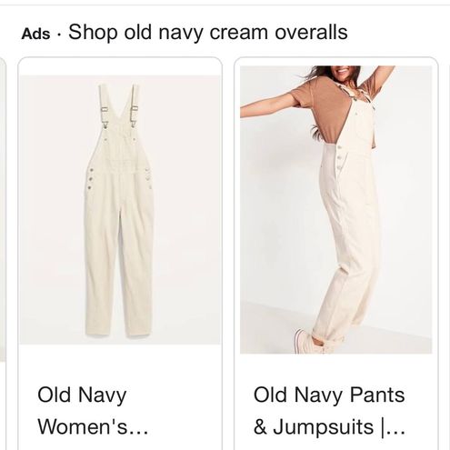 Old Navy New cream full length coveralls size 18 - $43 New With