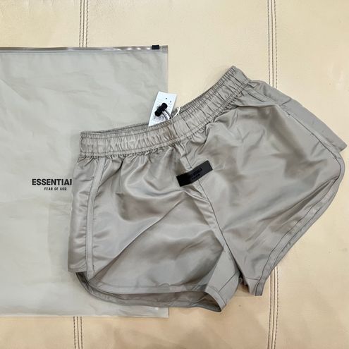 Fear of god Essentials Desert Taupe Running Shorts Tan Size XS