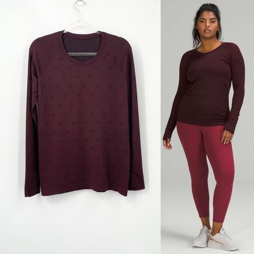 Lululemon Swiftly Tech Long Sleeve Shirt 2.0 Size 14 Yogo Pop Cassis Black  - $50 - From Marie Lynn