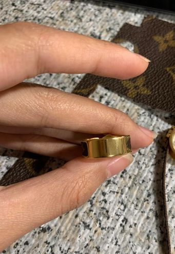 Louis Vuitton Upcycled Monogram Buckle Ring Gold - $52 New With