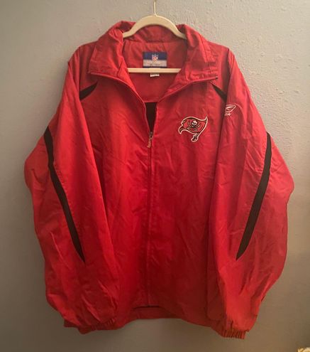 Vintage REEBOK NFL Tampa Bay Buccaneers Pullover Wind-breaker Jacket Red  Large, Vintage Online