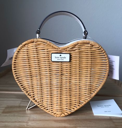 Love Shack Heart Wicker Crossbody