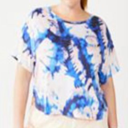 Tek Gear tie dye cross back drop shoulder tee Size 2X - $21 New With Tags -  From Valerie