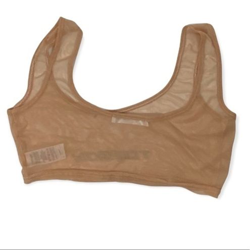 Missguided Tomboy nude color sheer mesh bra top size 0 - $24 - From Candice