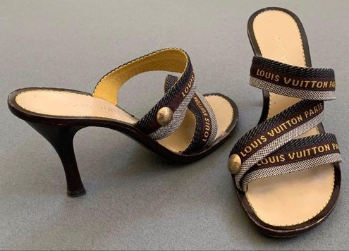 Louis Vuitton Heels Shoes Canvas 39 Brown Size 8 - $385 (43% Off Retail) -  From Heather